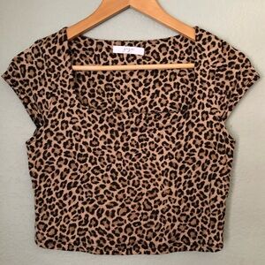 Gaze Leopard Print Women's Top Large